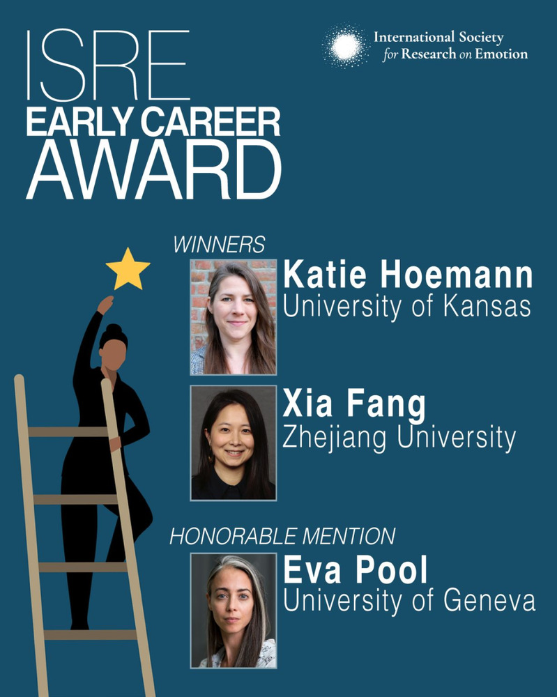 ISRE Early Career Award announcement naming Xia Fang as one of two winners